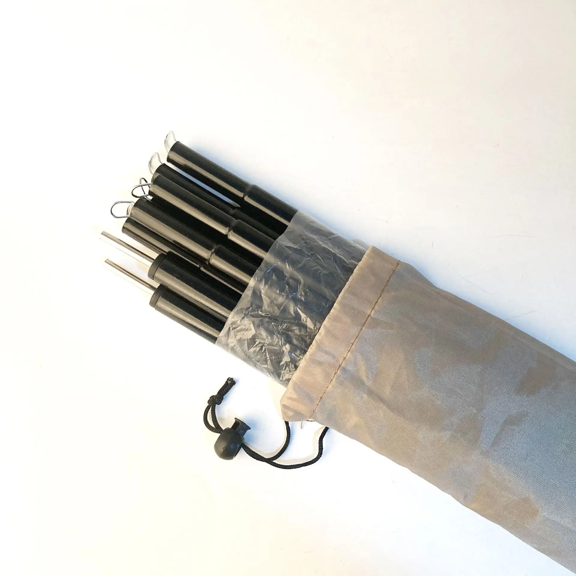 Poeticexist Camping Canopy Upright Telescopic Connectors Flexible Fiberglass Adjustable Trekking Aluminum Tent Poles