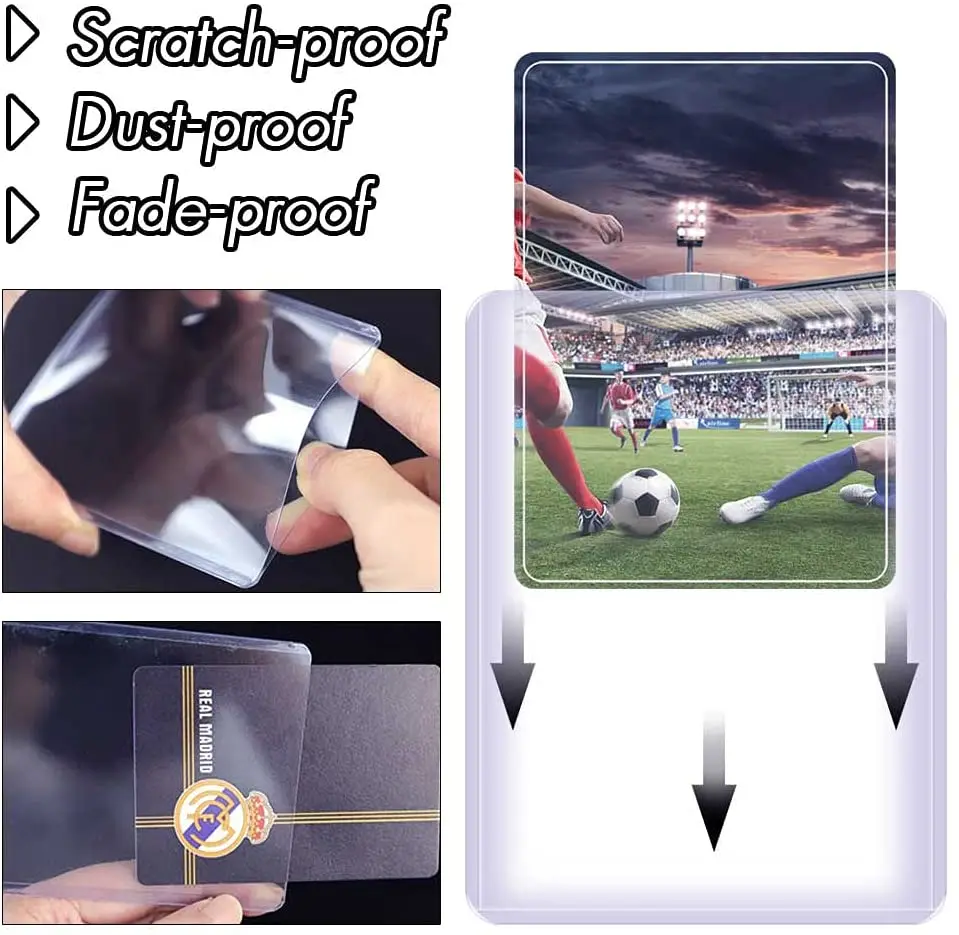 Заводская, сделанная на заказ, супер прозрачная бейсбольная игровая карточка премиум-класса 3x4, торговая, деловая, Спортивная, удостоверение личности, ПВХ держатель карт 35PT с высоким погрузчиком