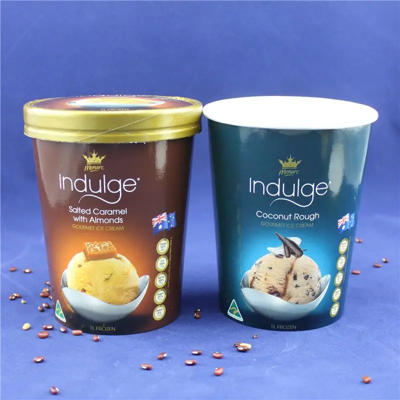 
2020 wholesale custom disposable kraft ice cream container 