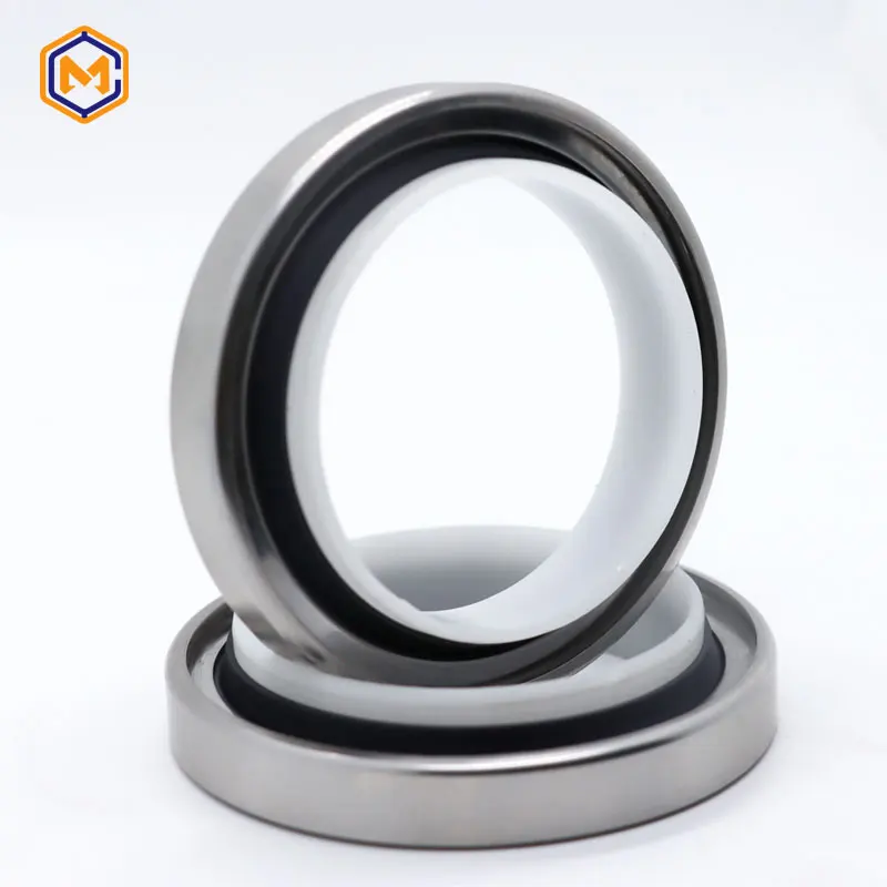 High Pressure Ptfe Stainless Steel Oil Seal Resistance Ptfe Lip Hydraulic  Compressor Shaft Seal