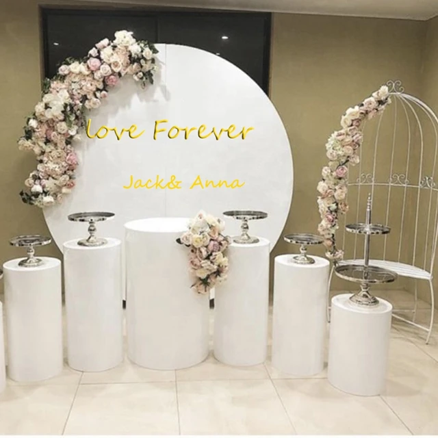 Free shipping)Wholesale Stainless Steel Wedding Cake Table Stand essert Table Display Luxury Wedding Events Decoration