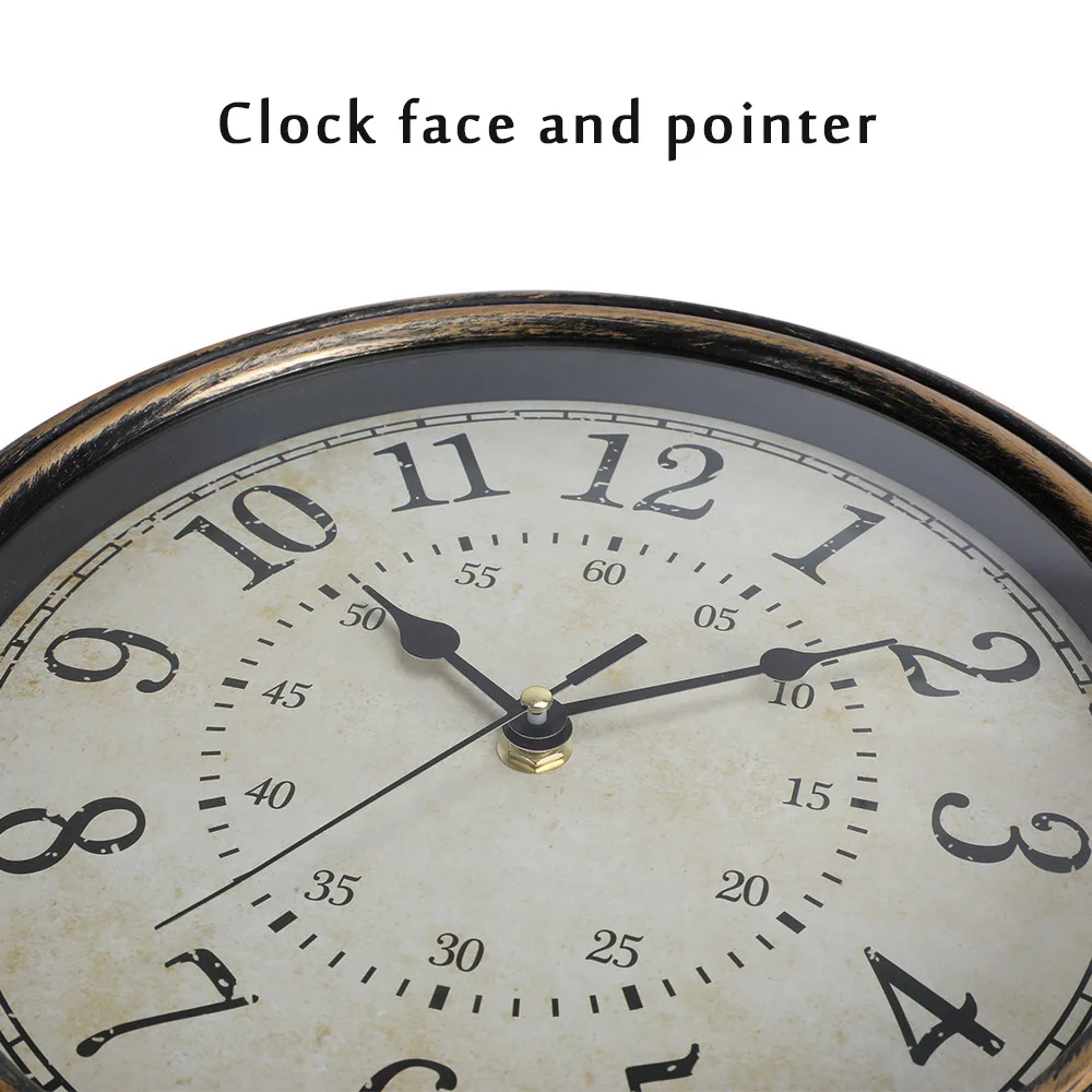 1pc wall clock 12 inch silent living room creative American retro quartz clock Nordic plastic clock Amazon