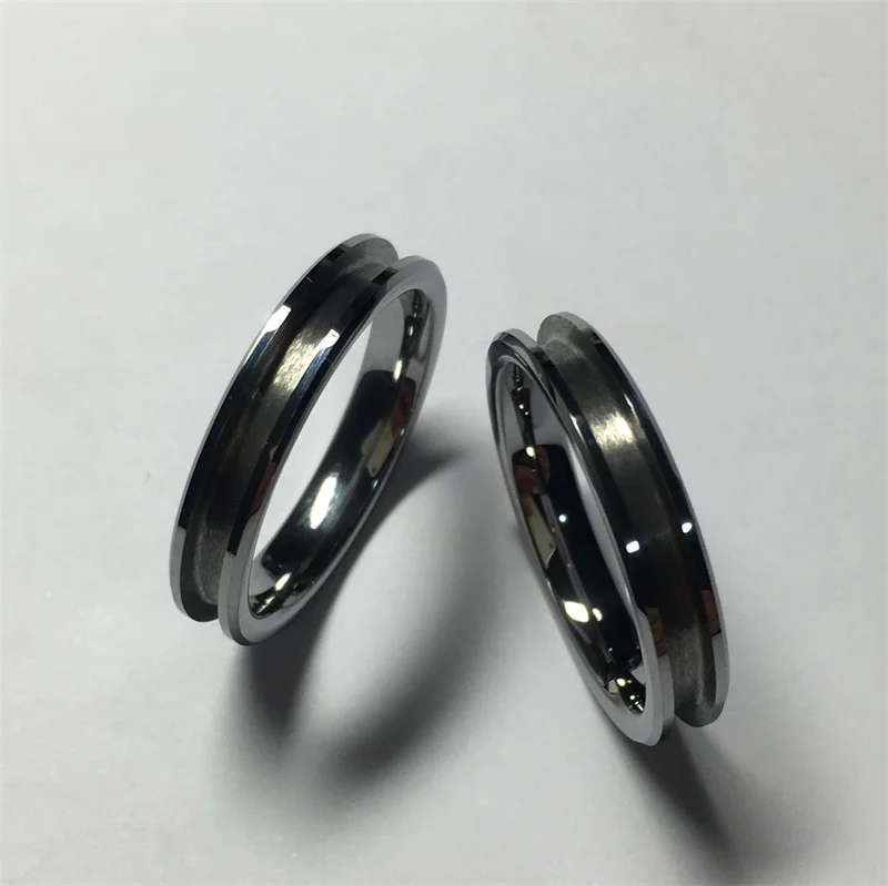2022 Factory Price 4MM Women Wedding Bands Ring Tungsten Carbide Ring Blank for Inlay