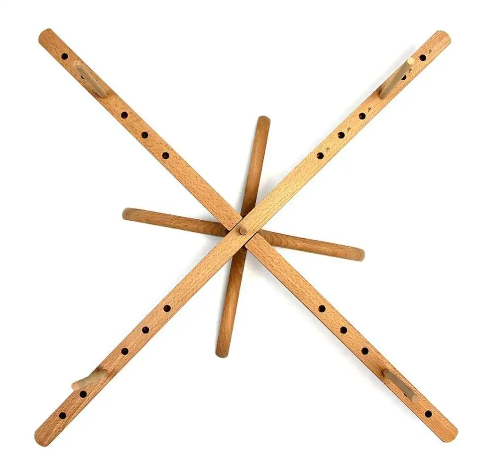 Table top Amish style wood yarn Swift, wood yarn ball winder machine textile rack suitable for artistic handicraft wooden rack