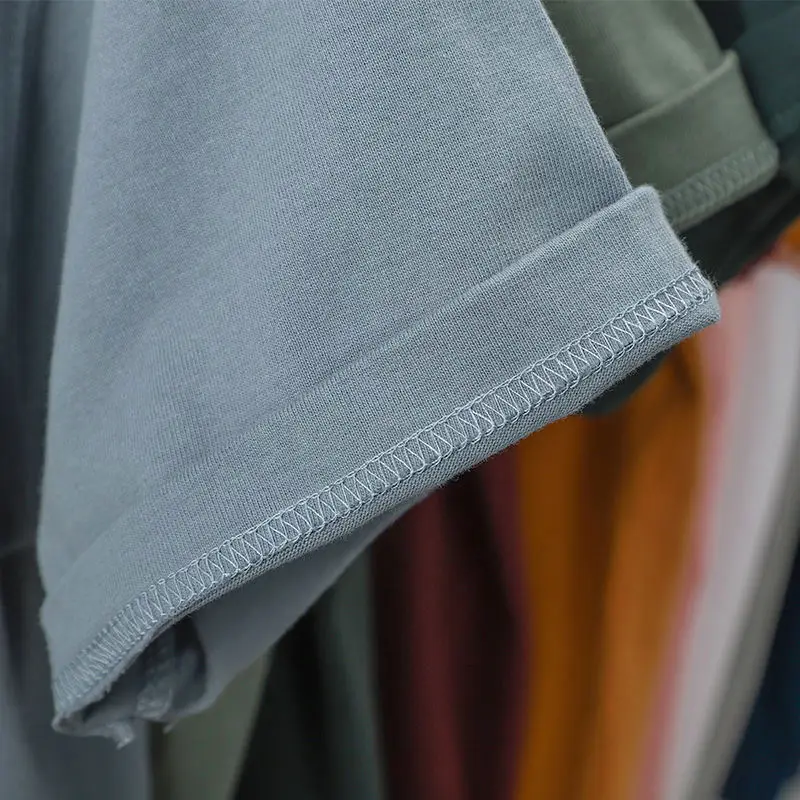 Custom Blank 180-280gsm 100% Cotton Fitted Tshirt Custom Silk Screen Embroidery Print Logo Quality T Shirt