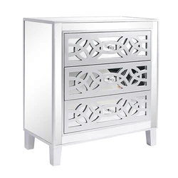 Factory Direct Larger Storage Chest Cabinet Bedroom Mirrored Nightstand Dresser Luxury Bedside tables with drawer