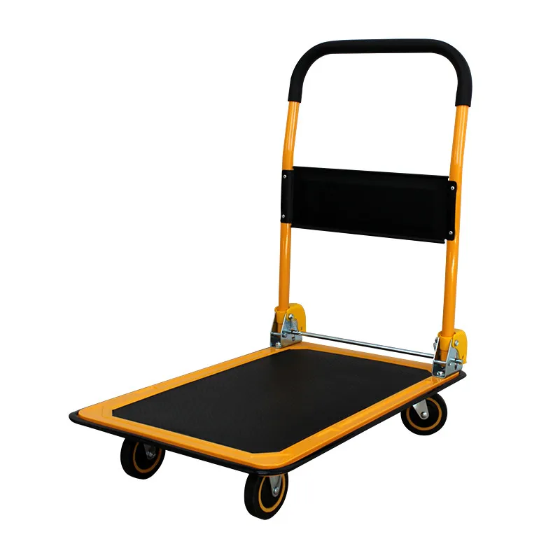 Push Cart DollyMoving Platform Hand Truck, Foldable for Easy Storage and 360 Degree Swivel Wheels