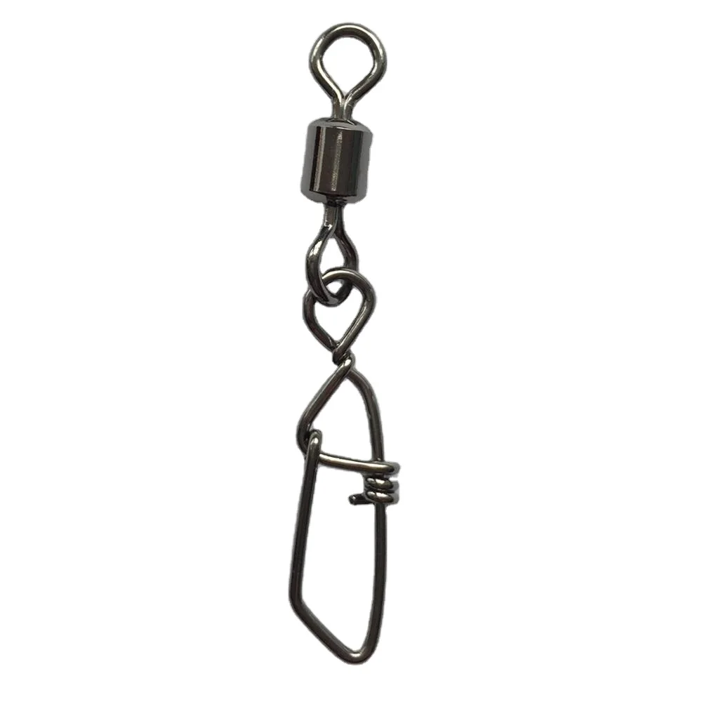 Fishing swivel with wrapped snap