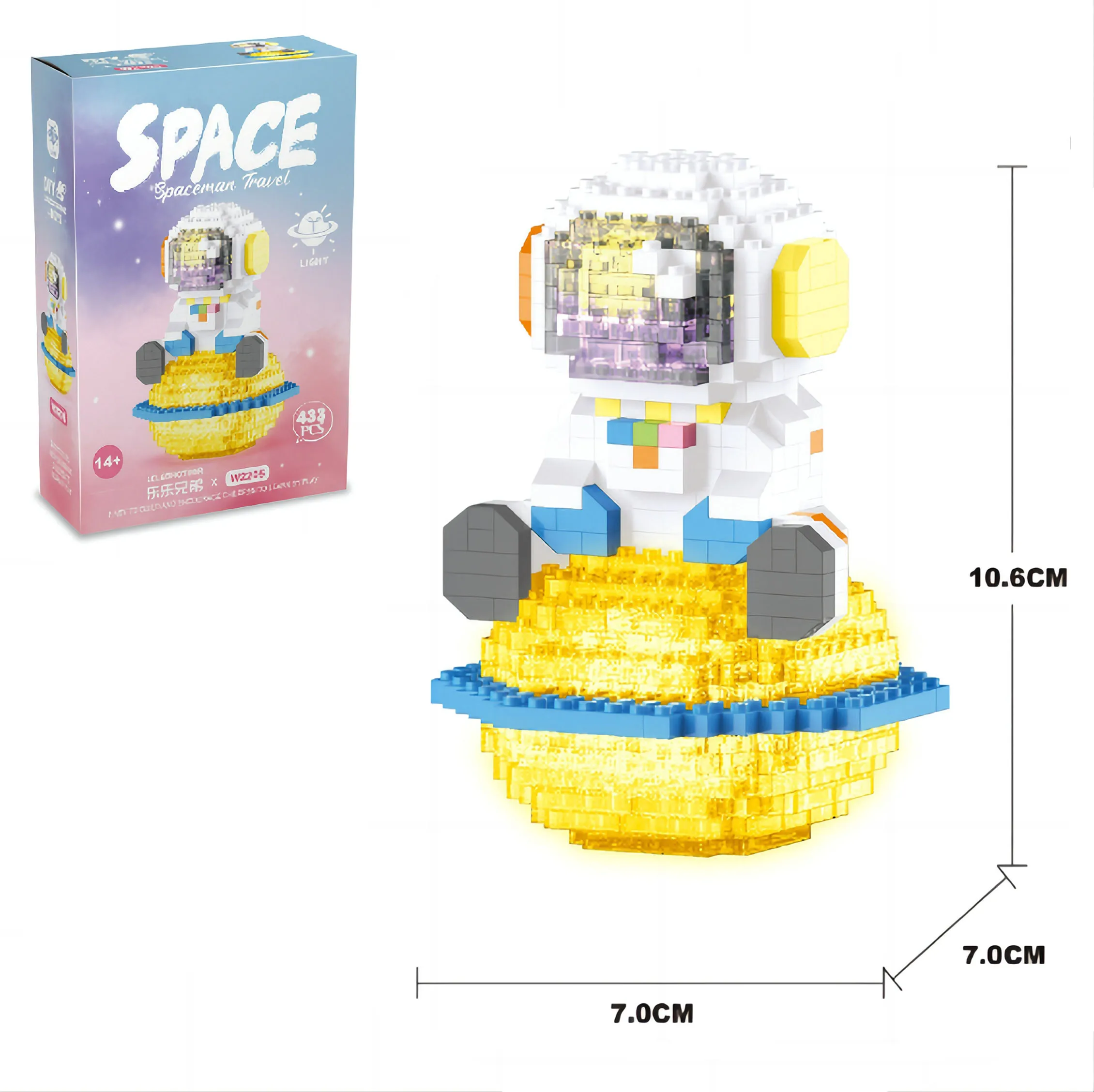 2024 новые 3D головоломки астронавт микро космонавт экшн-фигурка игрушки Diy Мини Строительные блоки освещение