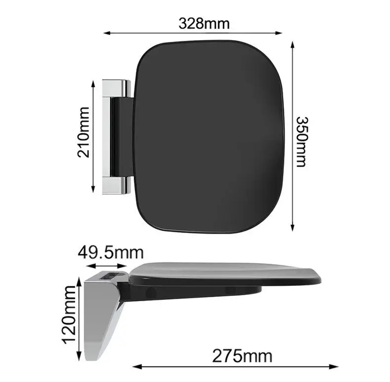 Hot Sells Bathroom White Wall Mounted Folding Shower Seat Uf Urea Wall Mounted Foldable Shower Seat