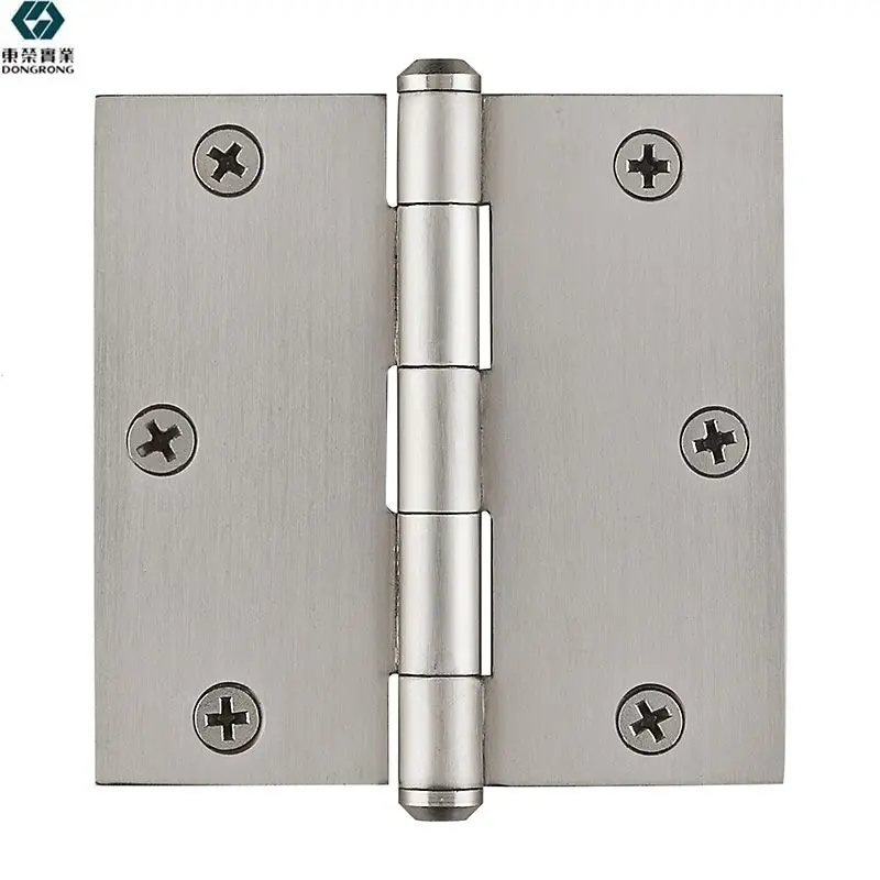 25 лет OEM 3,5 дюйма x 3,5 дюйма цельные латунные квадратные Угловые плоские подшипники врезные дверные петли