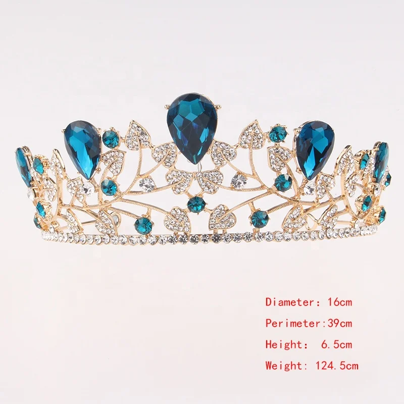 Hot Sales High Quality Women Elegant Multicolor Rhinestone Crowns Wedding tiara