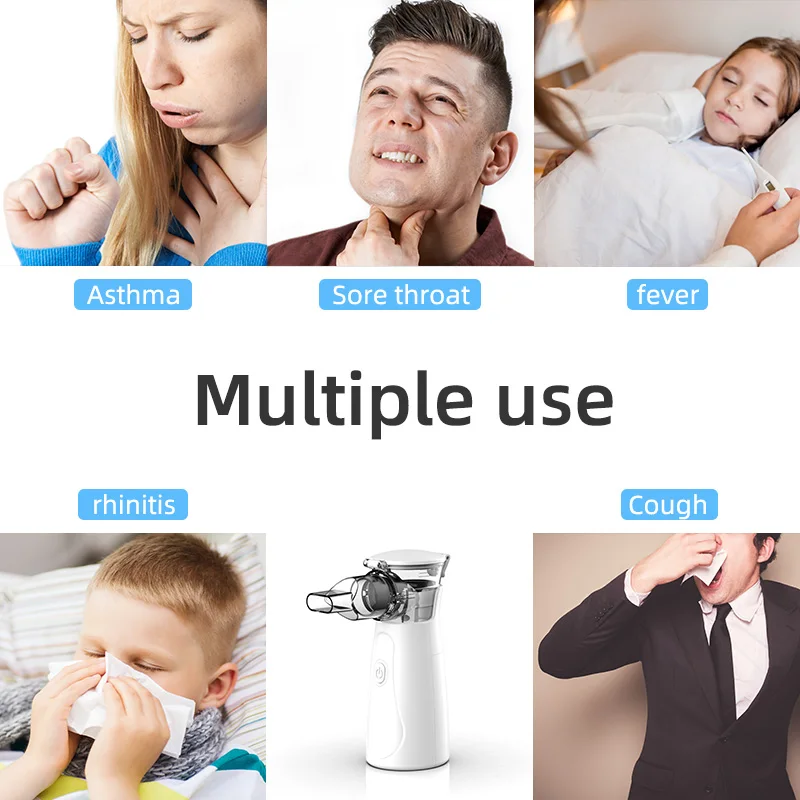 Handheld inhaler silent usb medical compmist mesh nebulizer device oem mini ce ultrasonic mask portable compressor nebulizer