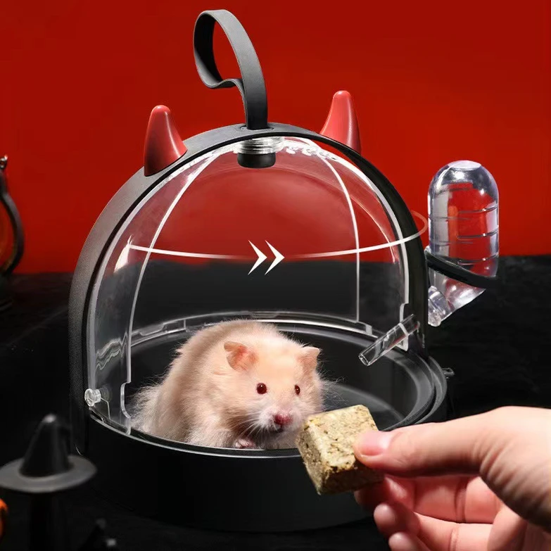 Halloween Portable Hamster Backpack  Hamster Travel Carrier Small Animal Cages