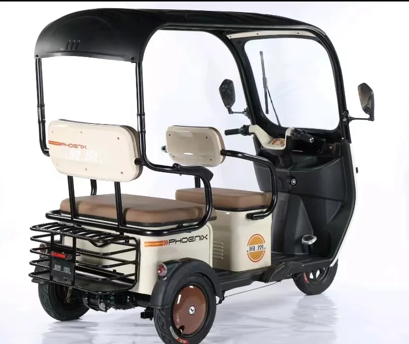 Phoenix OA 60 days 3 Wheel Passenger Electric Bike Tricycle Electric Scooter Roof Adults Tour Electric Tricycle tricycles