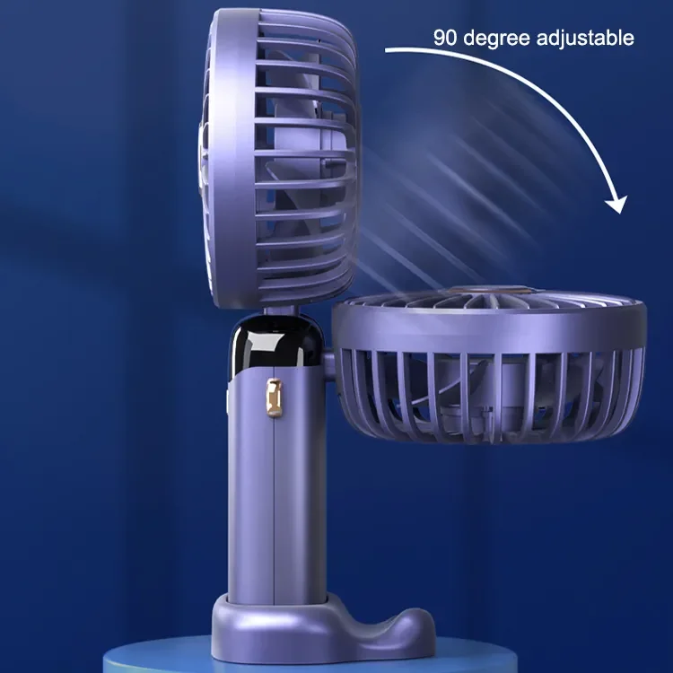 YZ  Multi Function Hand Held battery Folding Fan Mini Portable USB Air Cooler charging outdoor Hand Table Fan
