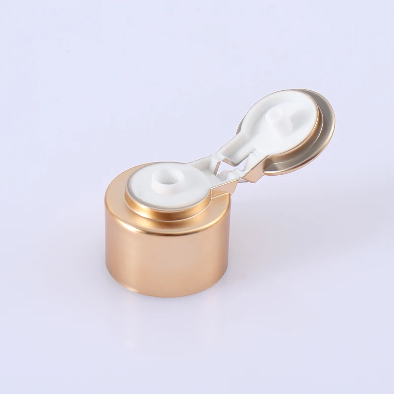 Wholesale Aluminum Plastic Screw Cap 18mm 20mm 24mm Flip Top Black Covers for Bottles for Cosmetics and Packaging