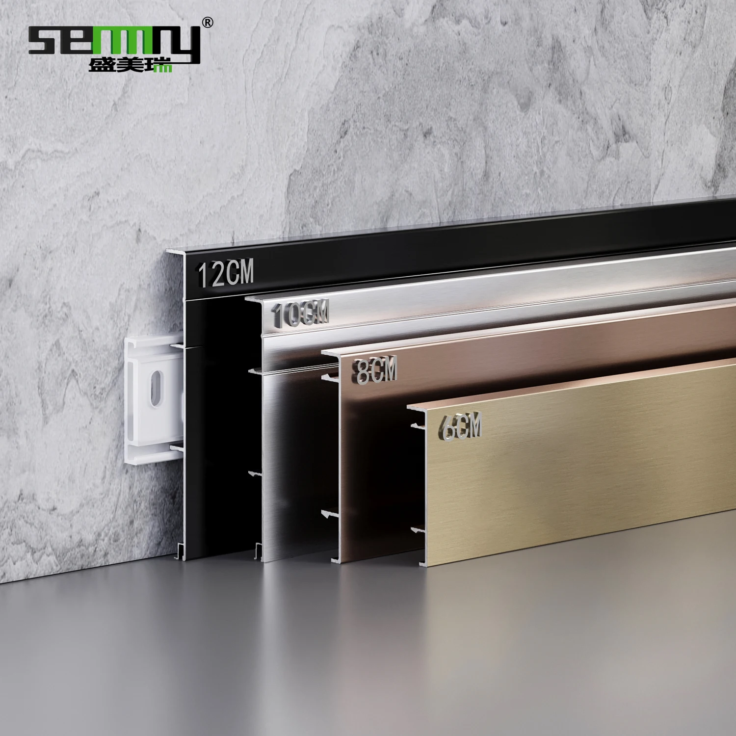 Hot sale metal decorative aluminium profile wall corner guards black aluminium floor skirting boards