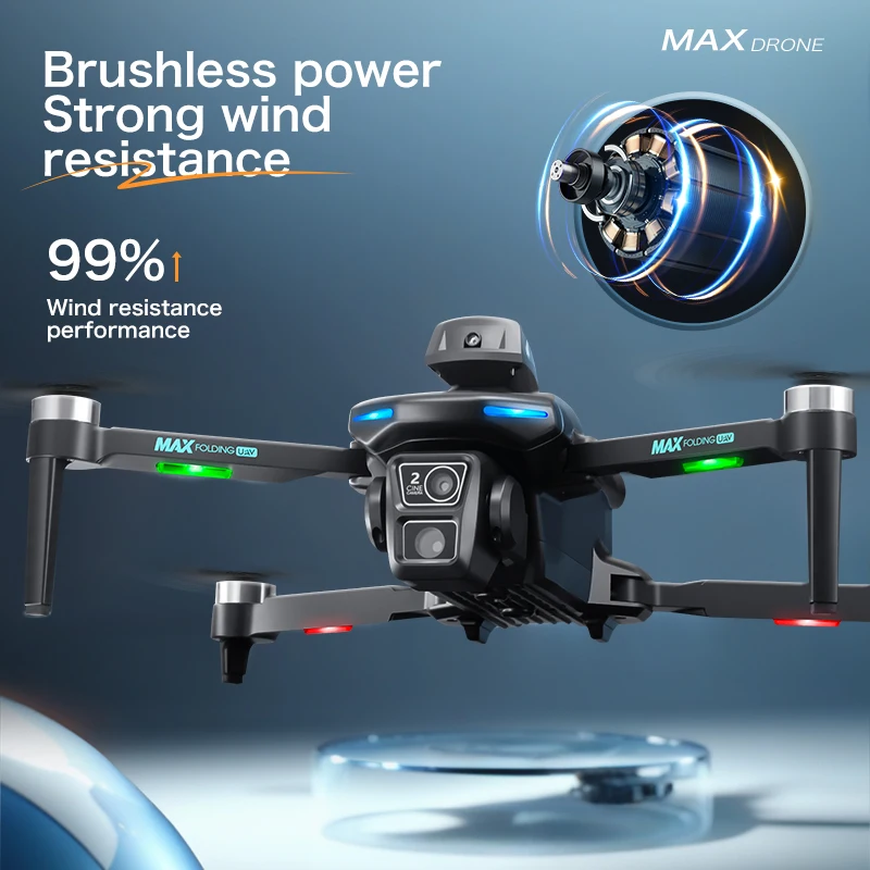 WIFI transmission aerial photography folding aerial brushless dual lens drone camera 6k hd high quality 6k drone