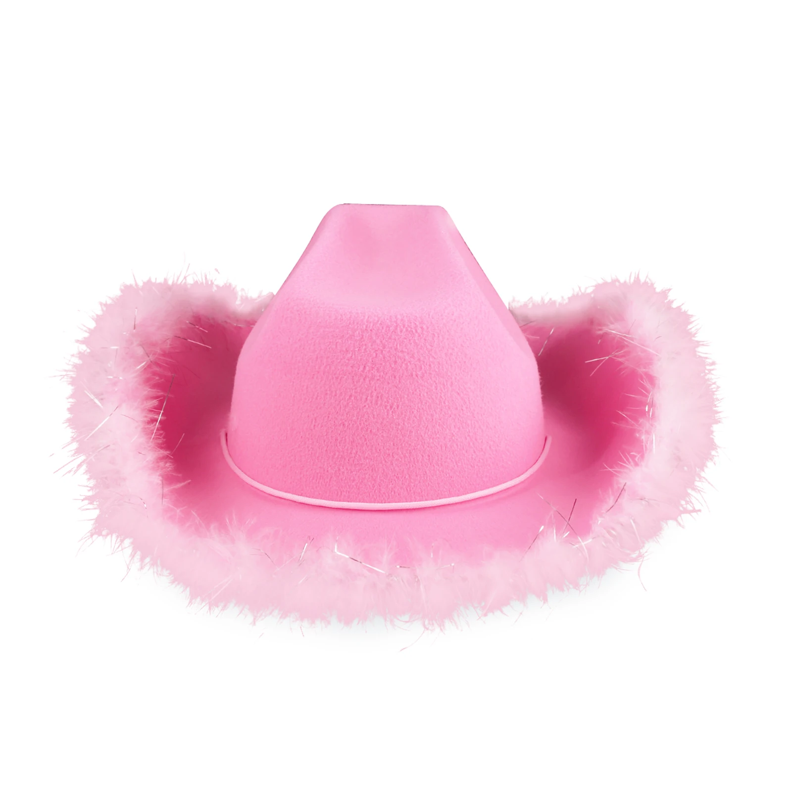 Wholesale Western Style Cowgirl Hats Pink Custom Cowboy Hat Halloween Party Pink Cowboy Hats With Led Lights