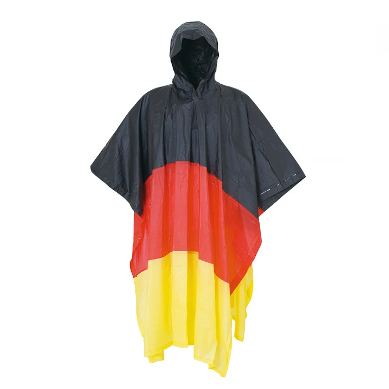 high quality pvc flag rain poncho custom print reusable rain poncho for outdoor
