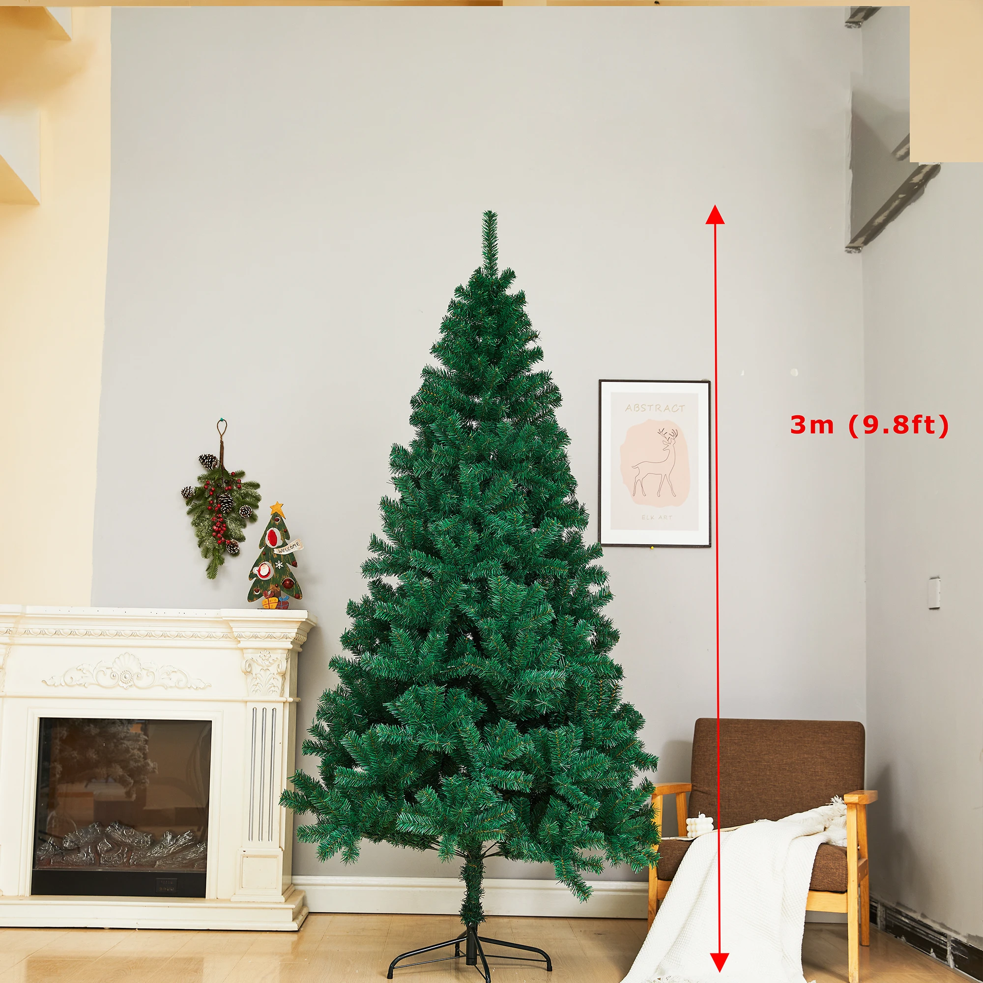 Sevenlots 60cm overstock christmas tree  outdoor artificial christmas trees Green OEM Customized PVC Item indoor