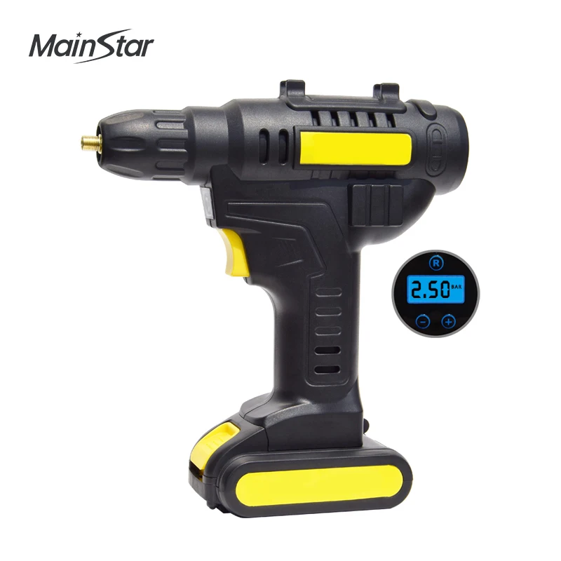 Wireless numerical control model of multifunctional vehicle mounted inflation pump, tire pump with emergency LED light