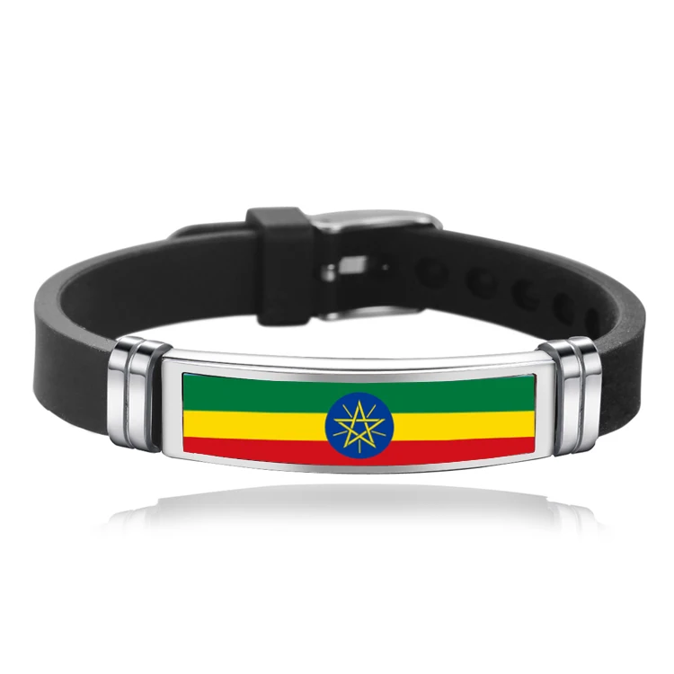 TOP 24 African team flag watch silicone bracelet,national countries African flag silicone rubber Ivory Coast Ethiopia bracelet