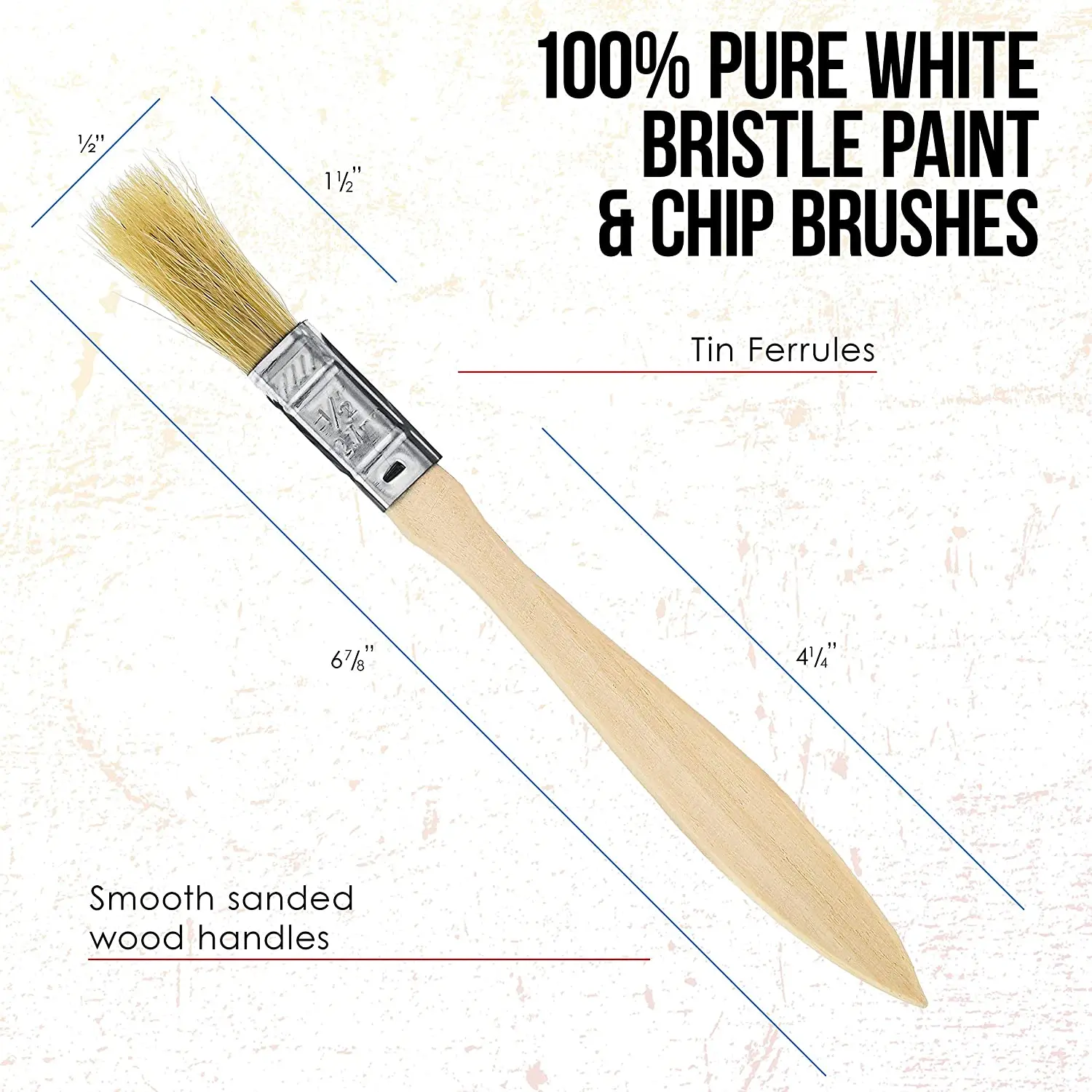 PEX high quality natural bristle wooden handle paint brush from paint brush