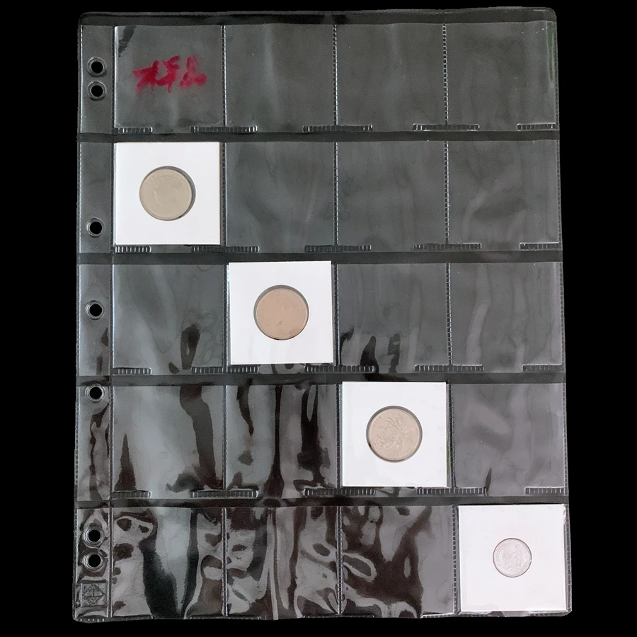 the sheets for coin flips  PVC film  album inside pages  20 pockets