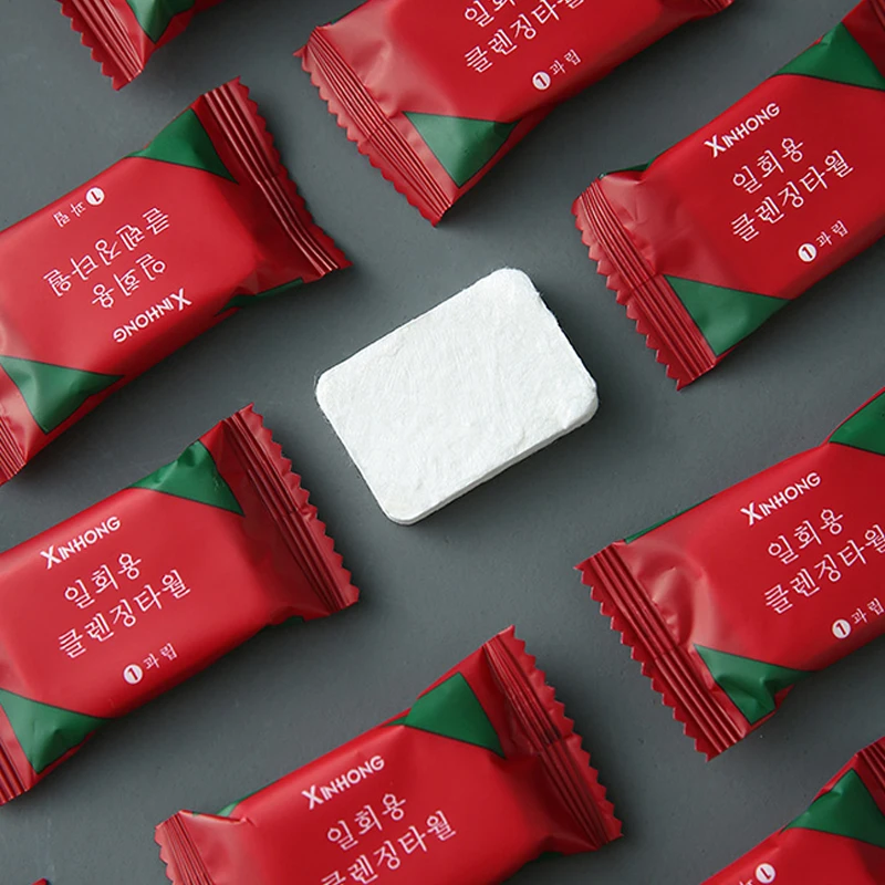 Compressed Without fluorescent portable disposable cotton hand towel face towel and bath tissue towel