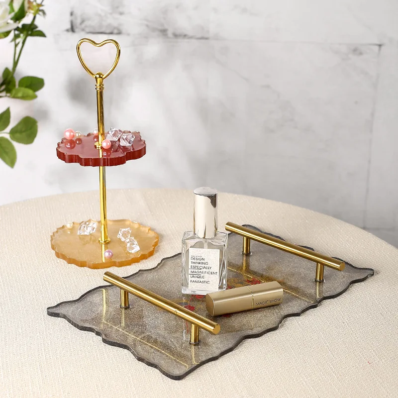 DIY Low Cost HANDMADE Epoxy Resin Fruit Plate Tea Plate Crystal Coaster Silicone Mold glue dropping mold