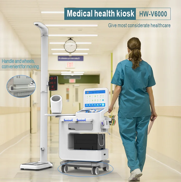 LEKA health checkup kiosk  medical grade ABS safety material  All in one health check up  Kiosk  Smart Health Posthouse