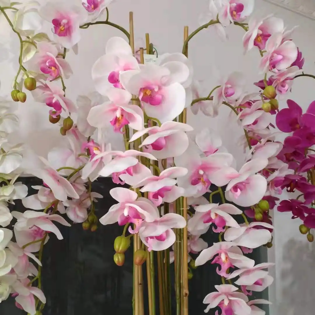 China cheap plastic artificial butterfly orchid flower centerpiece flower