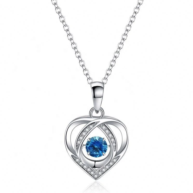 trending products 2024 new arrivals OEM 2024 Hollow Zircon Stainless Steel Chain Love Heart Necklaces