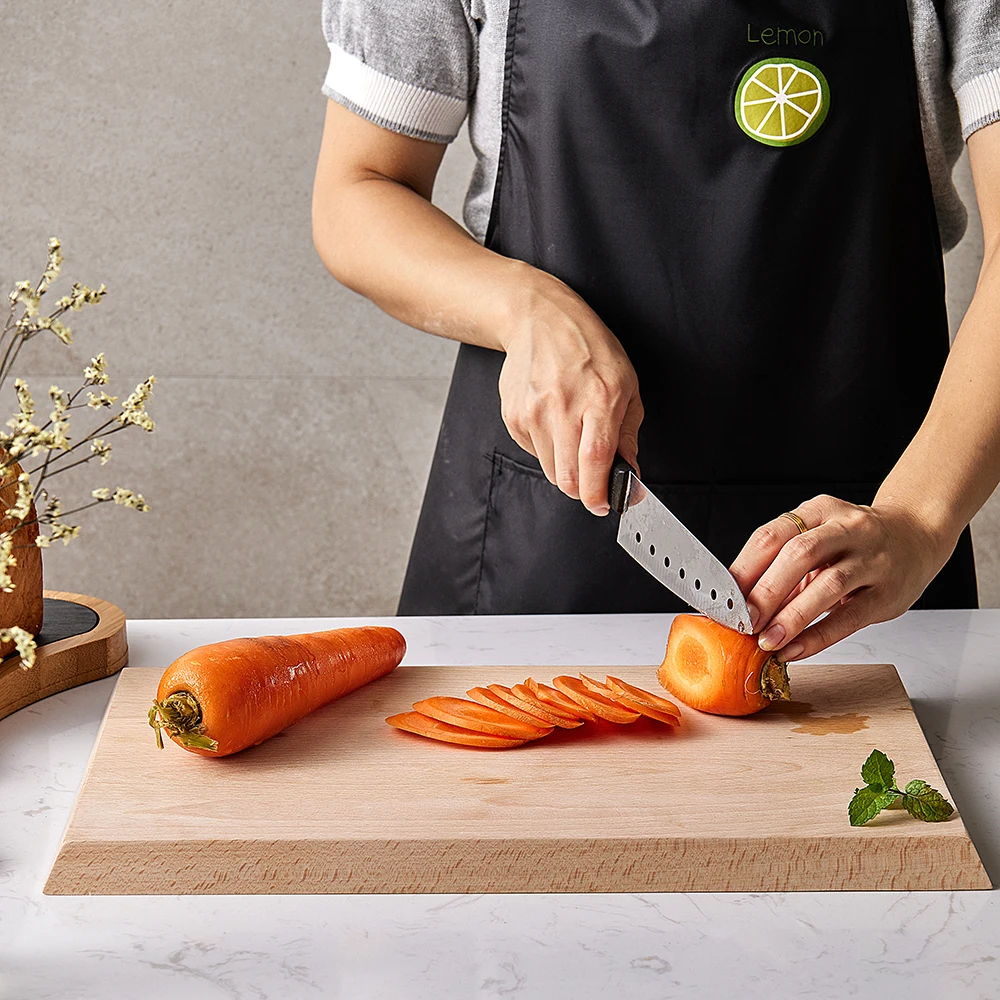 Hot Sale Eco-friendly Kitchen Large Size Rectangle Beech Wood Chopping Board for Cutting Vegetables Meat Fruits