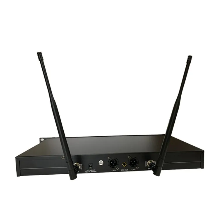 New Design Dual Channel Uhf Wireless Mic Karaoke Handheld Wireless Microphone For Singing