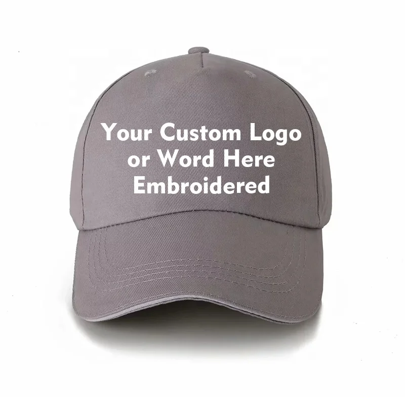 Custom Hat Embroidered Your Own Text or Logo Adjustable 12 Color Curved Bill Many Colors Embroidery Word cap Unisex