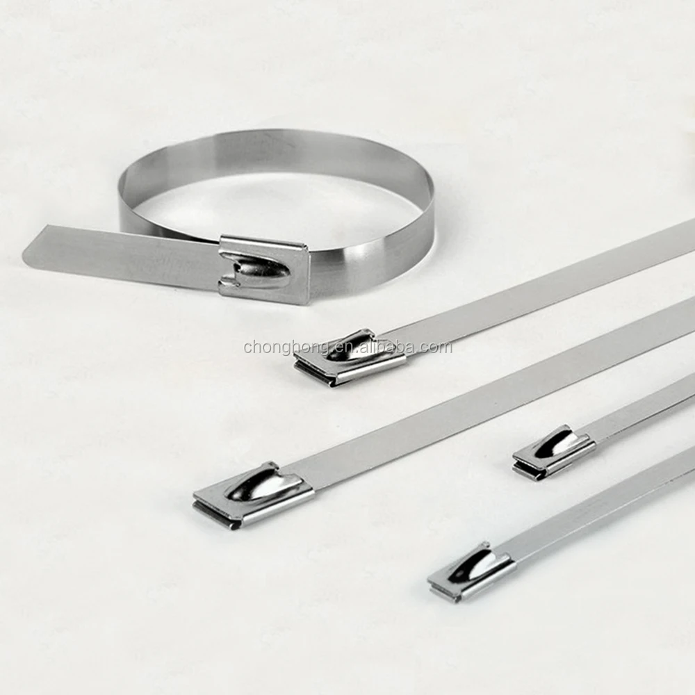 Stainless Steel 304, 316 Cable Wire Ties Metal Zip Tie Wire Strap Bundling Belt Steel Ball Self Locking Type Cable Tie