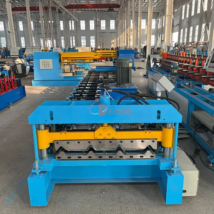 840 trapezoid metal roof panel making machine with 5 tons manual uncoiler single layer tile making machine