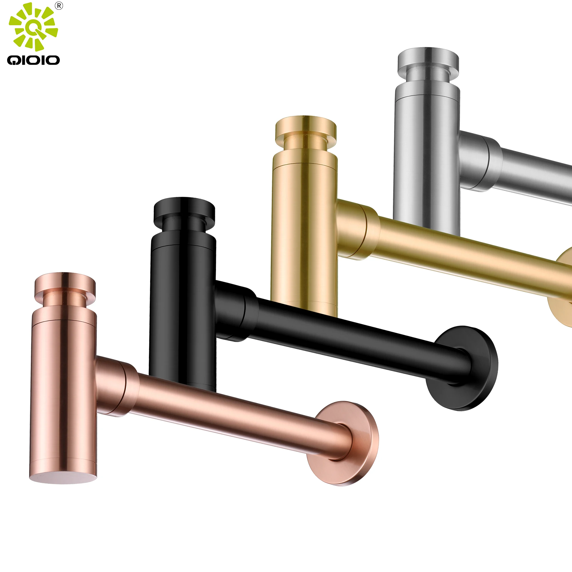 Kaiping factory brushed nickel silver 304 stainless steel sink bottle trap basin siphon