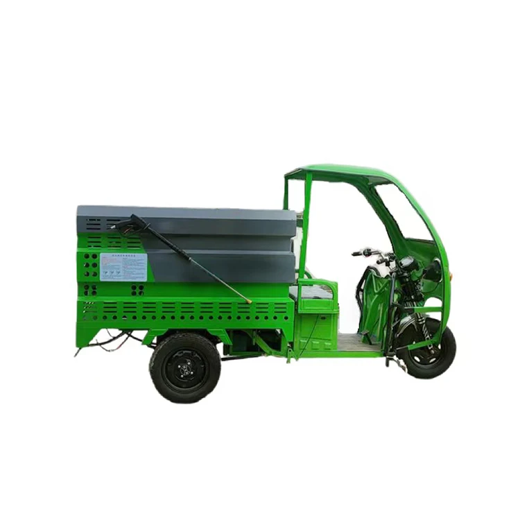 Outstanding Quality three wheel electric tricycle hydraulic tailboard used for bucket garbage removal
