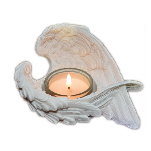 Memorial Gift Angel Wings Tea Candle Light Holder