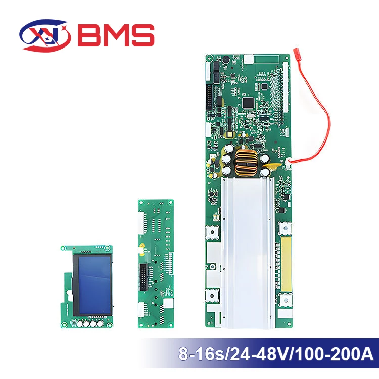 XJBMS Smart BMS 36 В 60 В 48 В Ион/Lifepo4 10S 11S 12S 13S 14S 15S 16S 100A 120A 200A BMS с UART/RS485/CAN/инвертор/ЖК-дисплей/BT