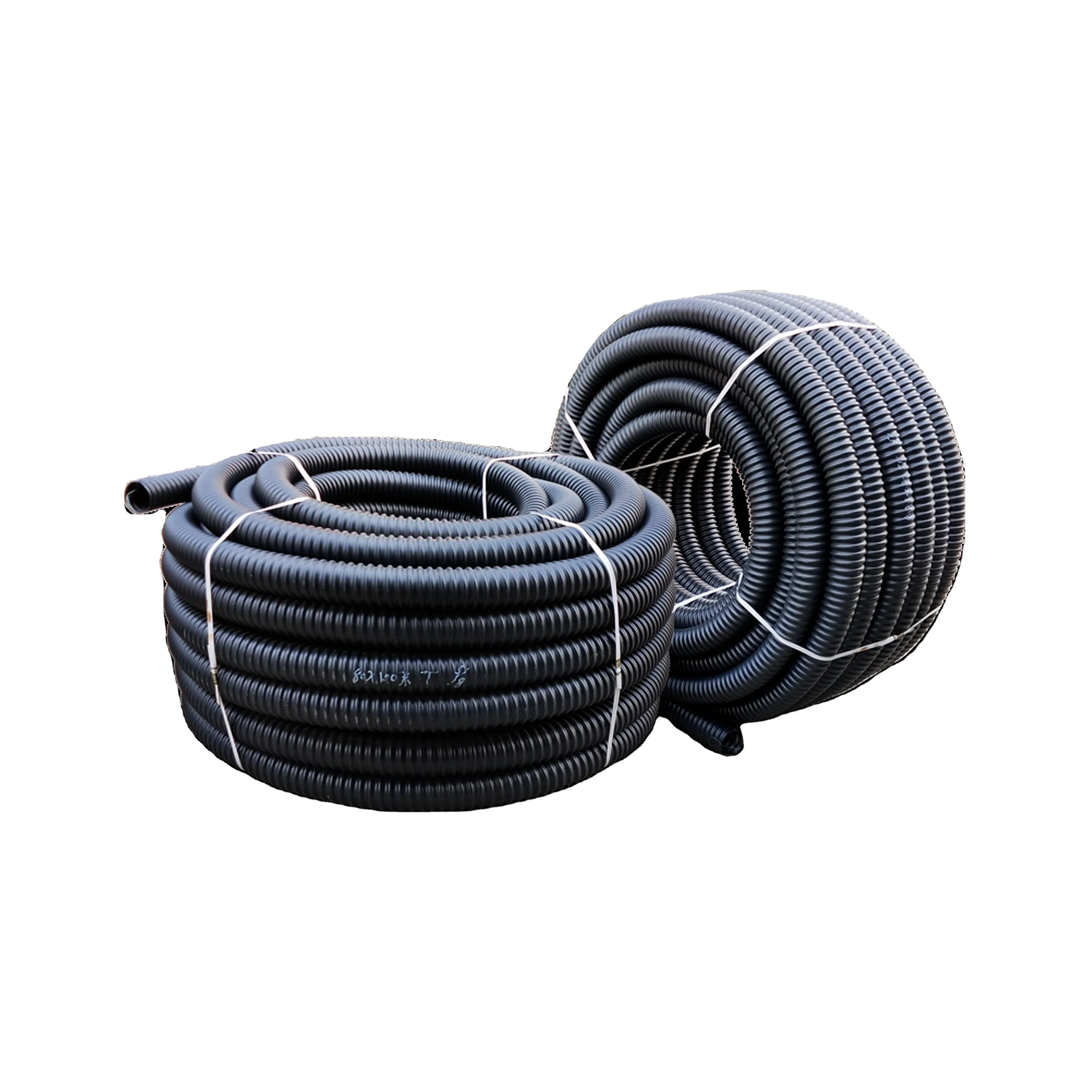 HDPE Flexible Single Wall Perforated Underdrain Coil Pipe with Filter Sock