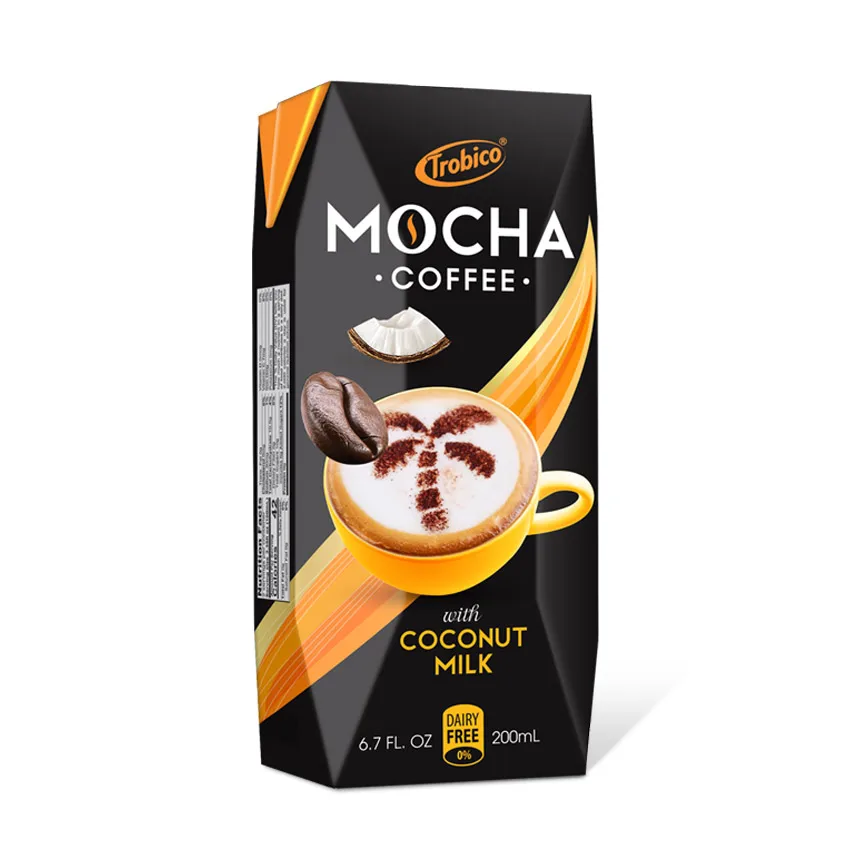 
OEM Manufacturer from Vietnam packed in 200ml Paper box Coconut Milk with Mocha Coffee  (62522606705)