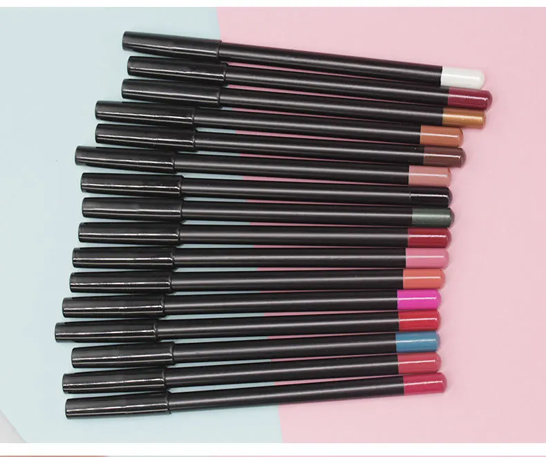 Deluxe Ultra Fine brown Lip Liner Private Label Nude Pink Pencil Long Lasting Matte Makeup