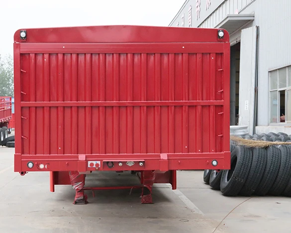 Heavy Duty 3 axles 40 ton 50 ton 60 ton stake fence Rear Dumper truck trailer for sale