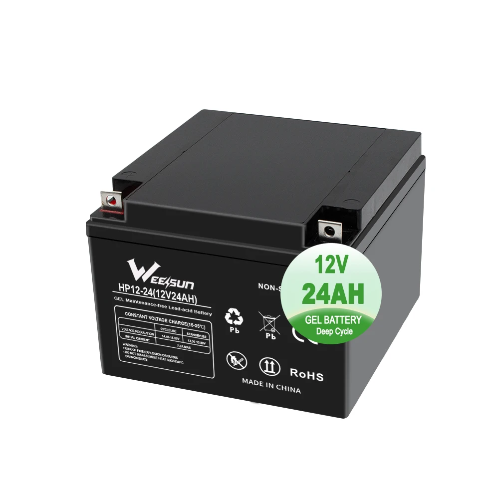 Factory direct sales gel batteries 12v 24ah  battery Lead Acid Solar Battery No Maintenance Low Self Discharge High Efficient