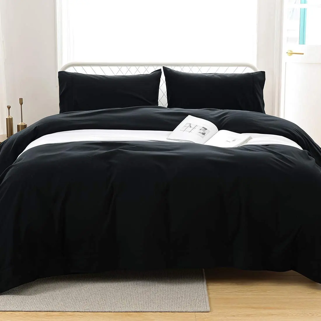 100% Double Brushed Microfiber  Bed Sheets Setmextra silky soft, more comfortable and more durable than cotton.